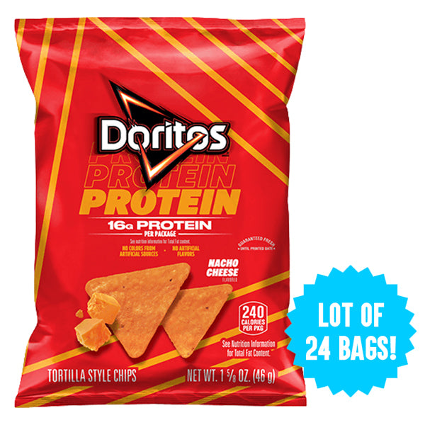 24 Pack - Doritos Protein Nacho Cheese Tortilla Chips 1.625oz Doritos